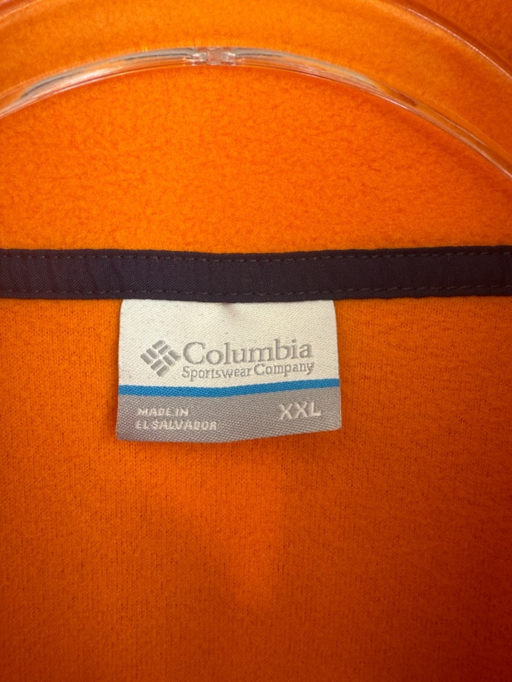 Columbia PFG Mens 2XL Orange Fleece  full zip Vest with Black Trim Fishing - Picture 3 of 9
